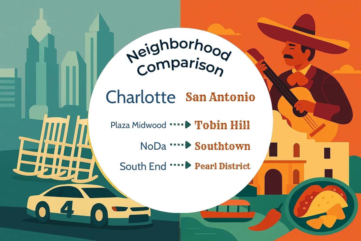 Charlotte vs San Antonio Neighborhood Comparison