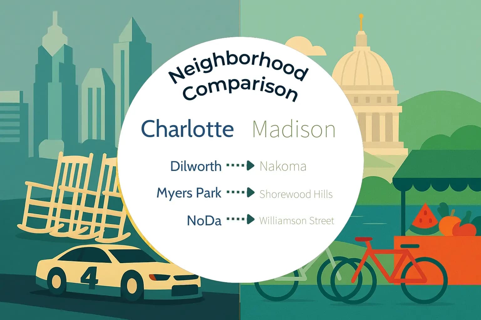 Charlotte vs Madison Neighborhood Comparison