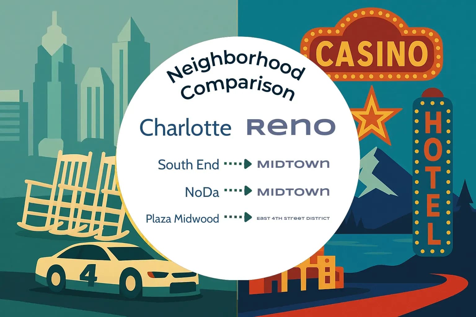 Charlotte vs Reno Neighborhood Comparison