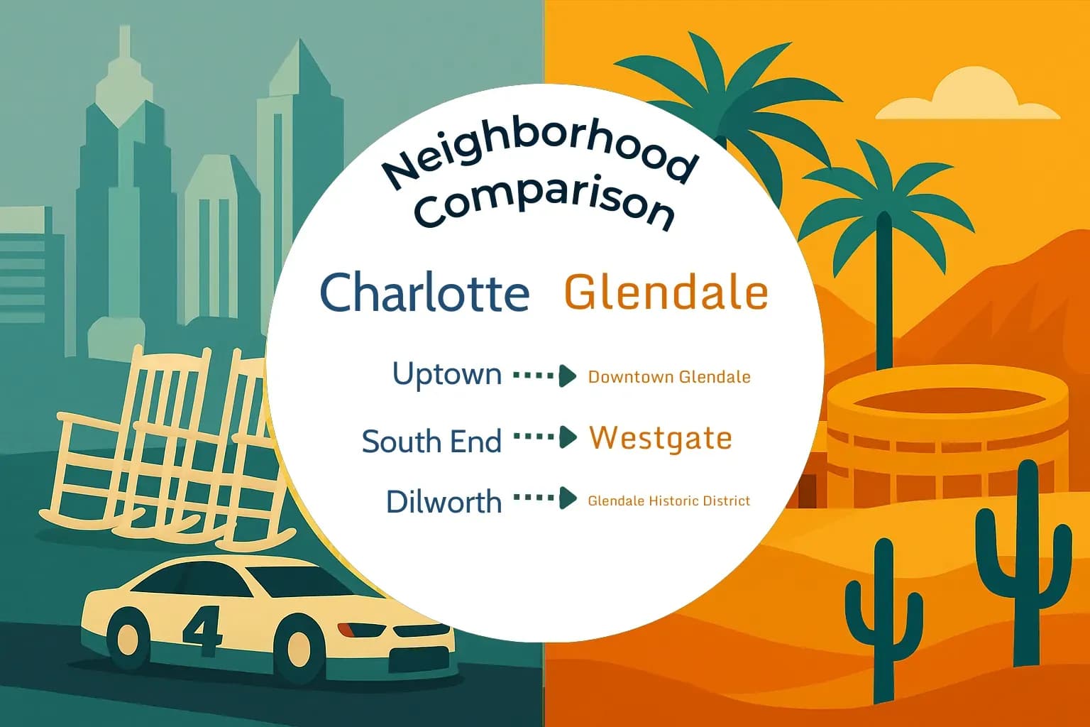 Charlotte vs Glendale Neighborhood Comparison