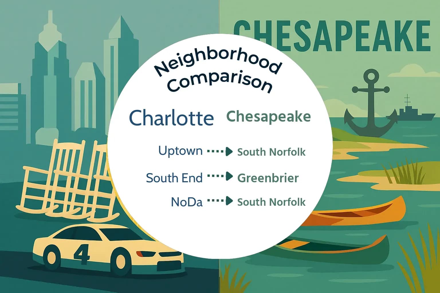 Charlotte vs Chesapeake Neighborhood Comparison
