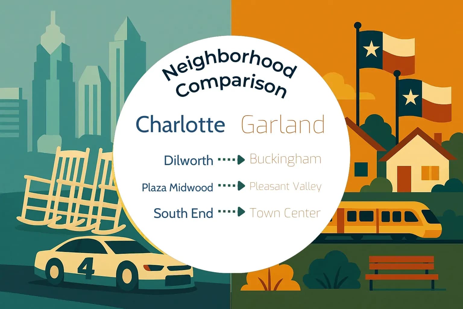Charlotte vs Garland Neighborhood Comparison
