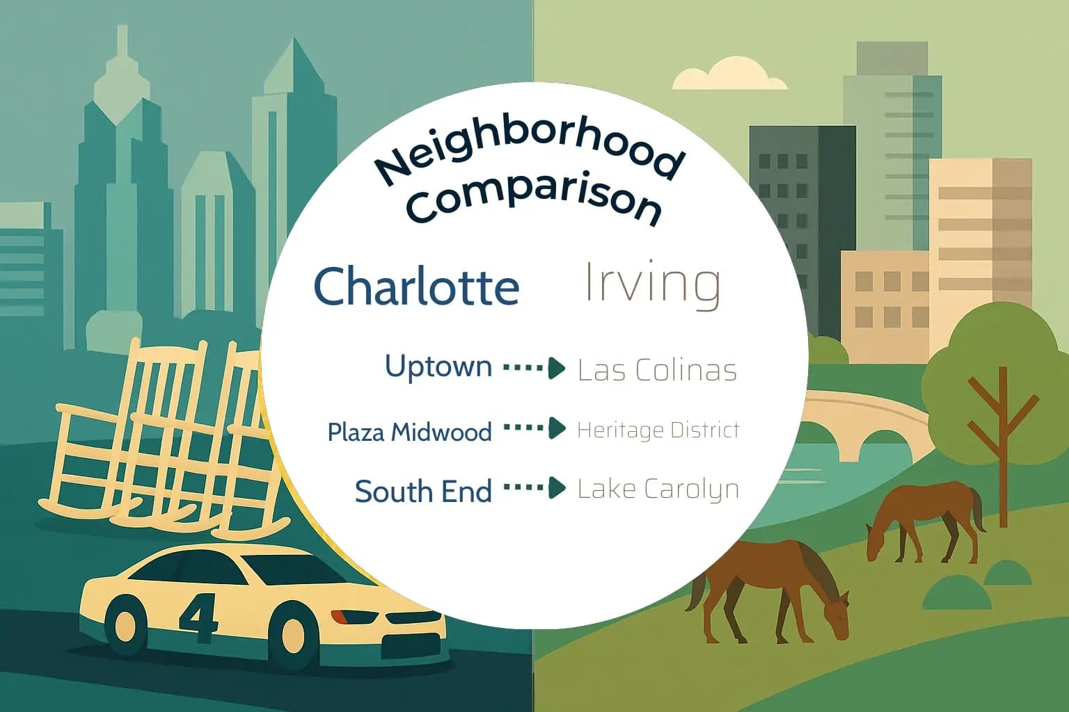 Charlotte vs Irving Neighborhood Comparison