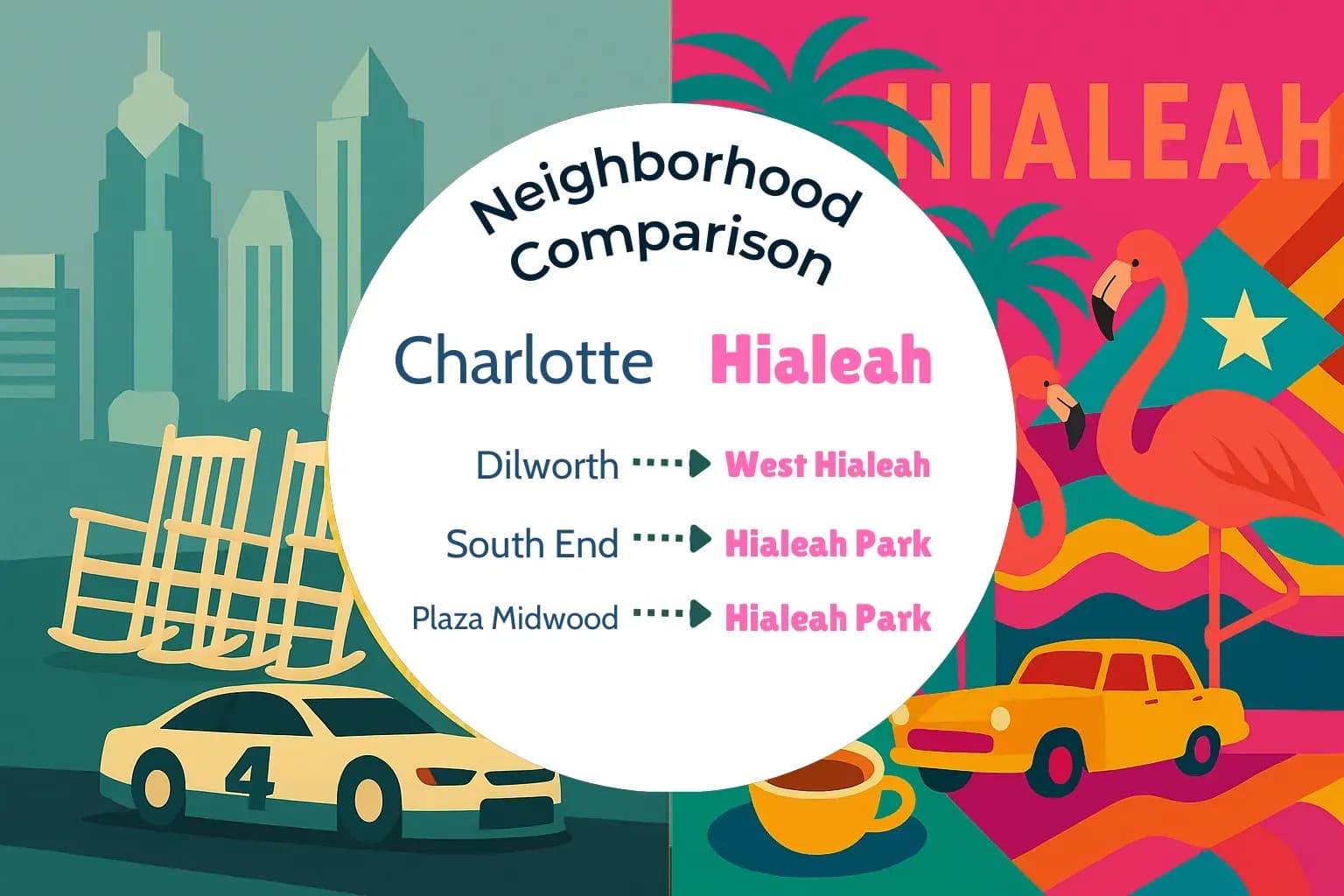 Charlotte vs Hialeah Neighborhood Comparison