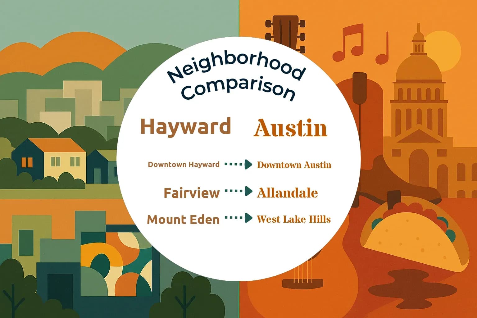 Hayward vs Austin Neighborhood Comparison