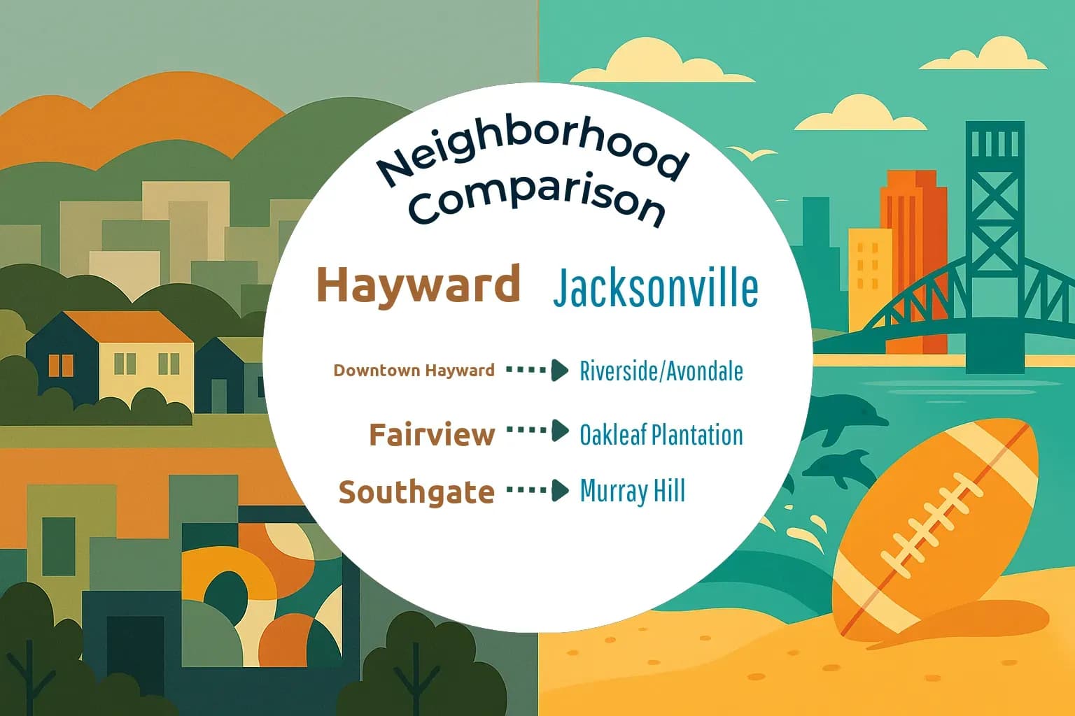 Hayward vs Jacksonville Neighborhood Comparison