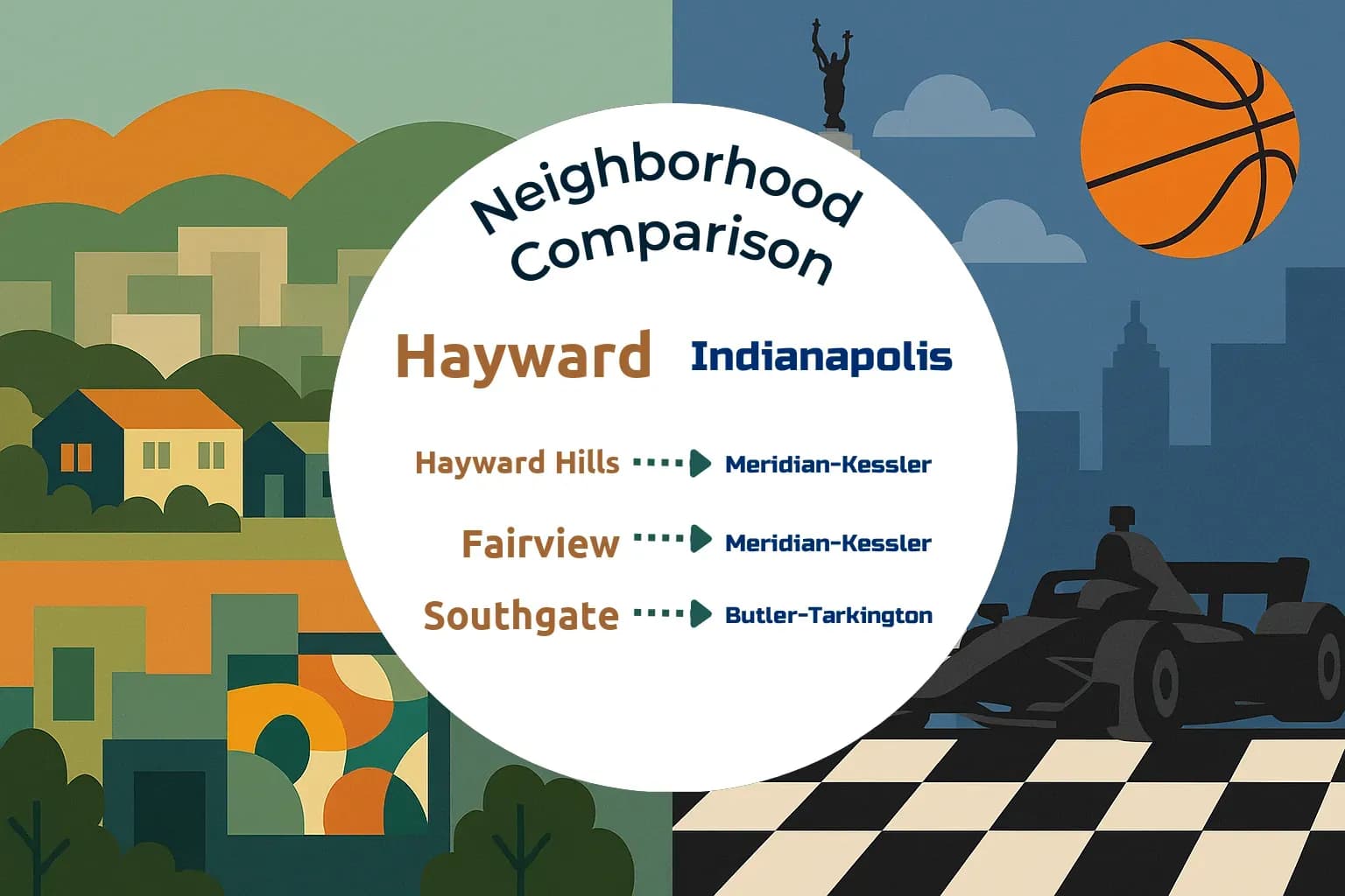 Hayward vs Indianapolis Neighborhood Comparison