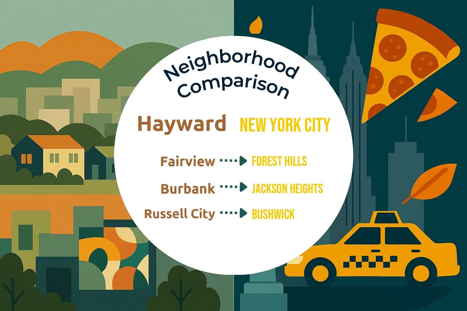 Hayward vs New York City Neighborhood Comparison