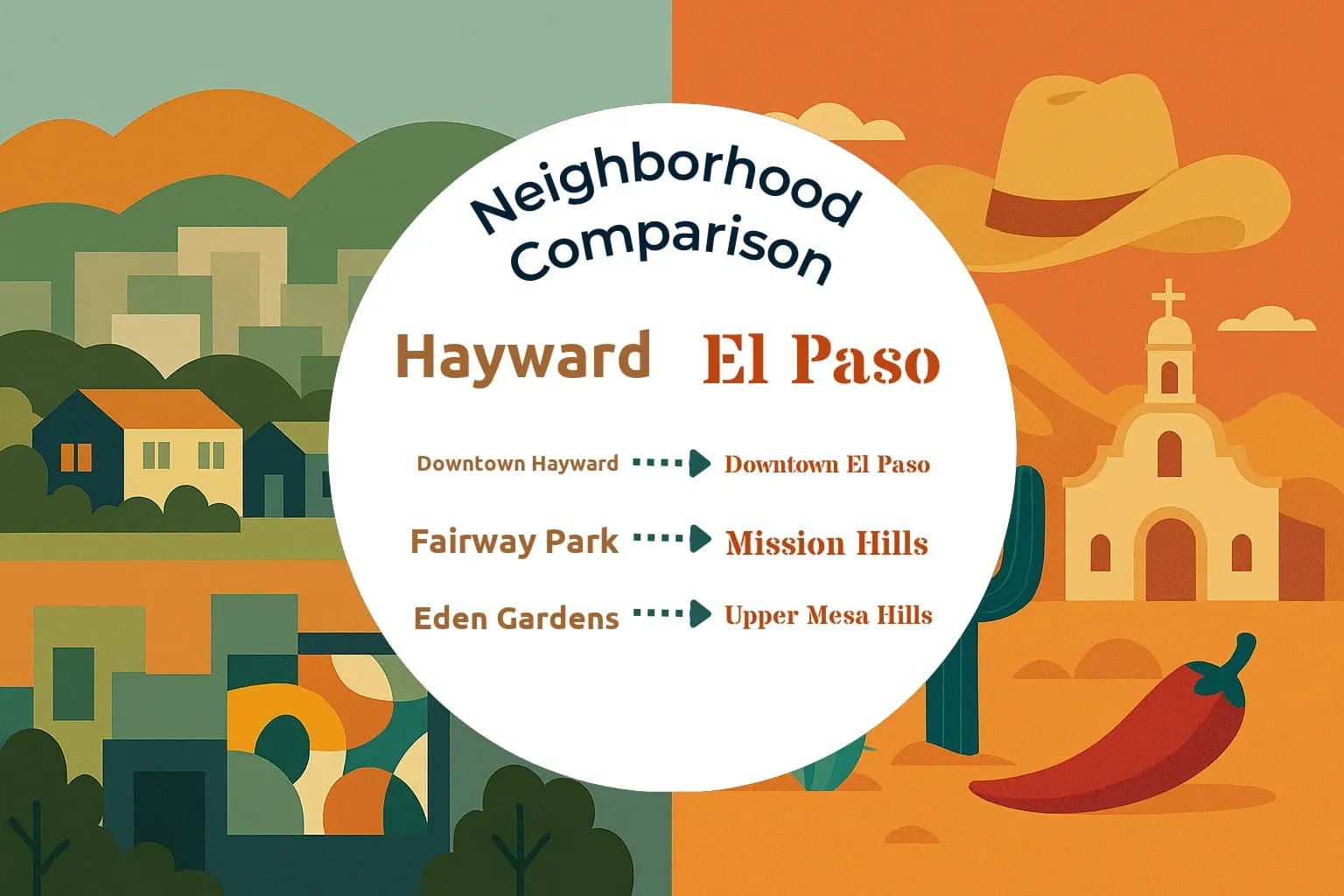 Hayward vs El Paso Neighborhood Comparison