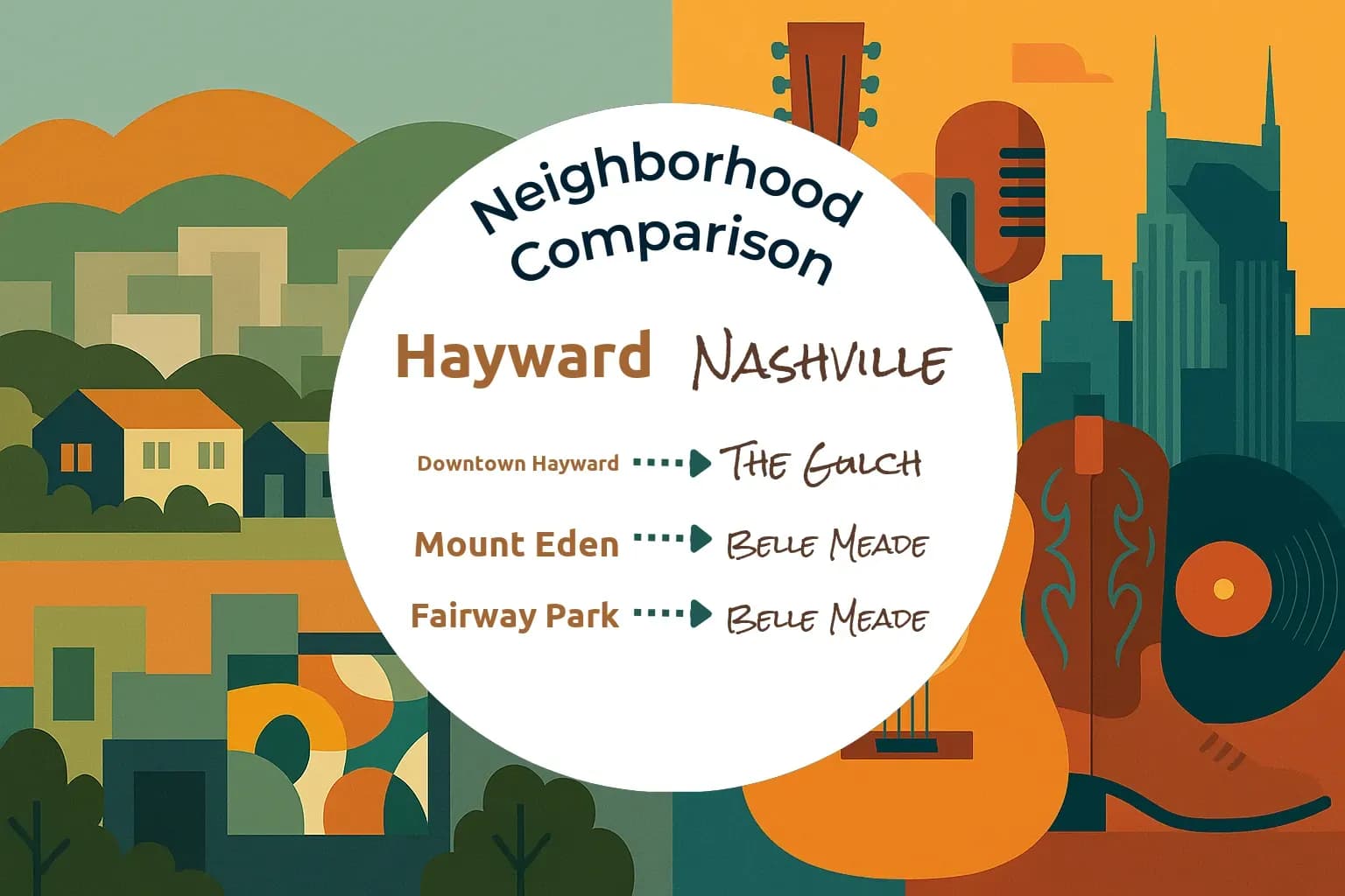 Hayward vs Nashville Neighborhood Comparison