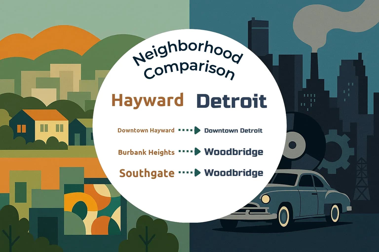 Hayward vs Detroit Neighborhood Comparison