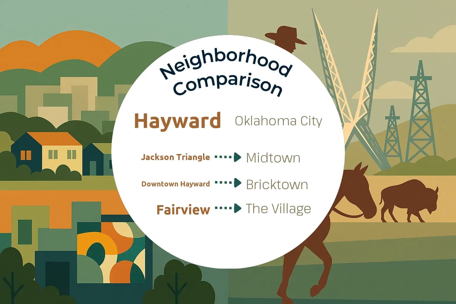 Hayward vs Oklahoma City Neighborhood Comparison