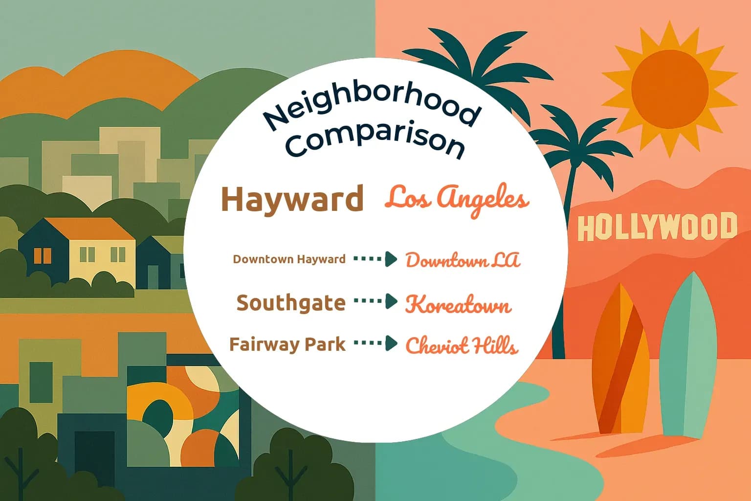 Hayward vs Los Angeles Neighborhood Comparison