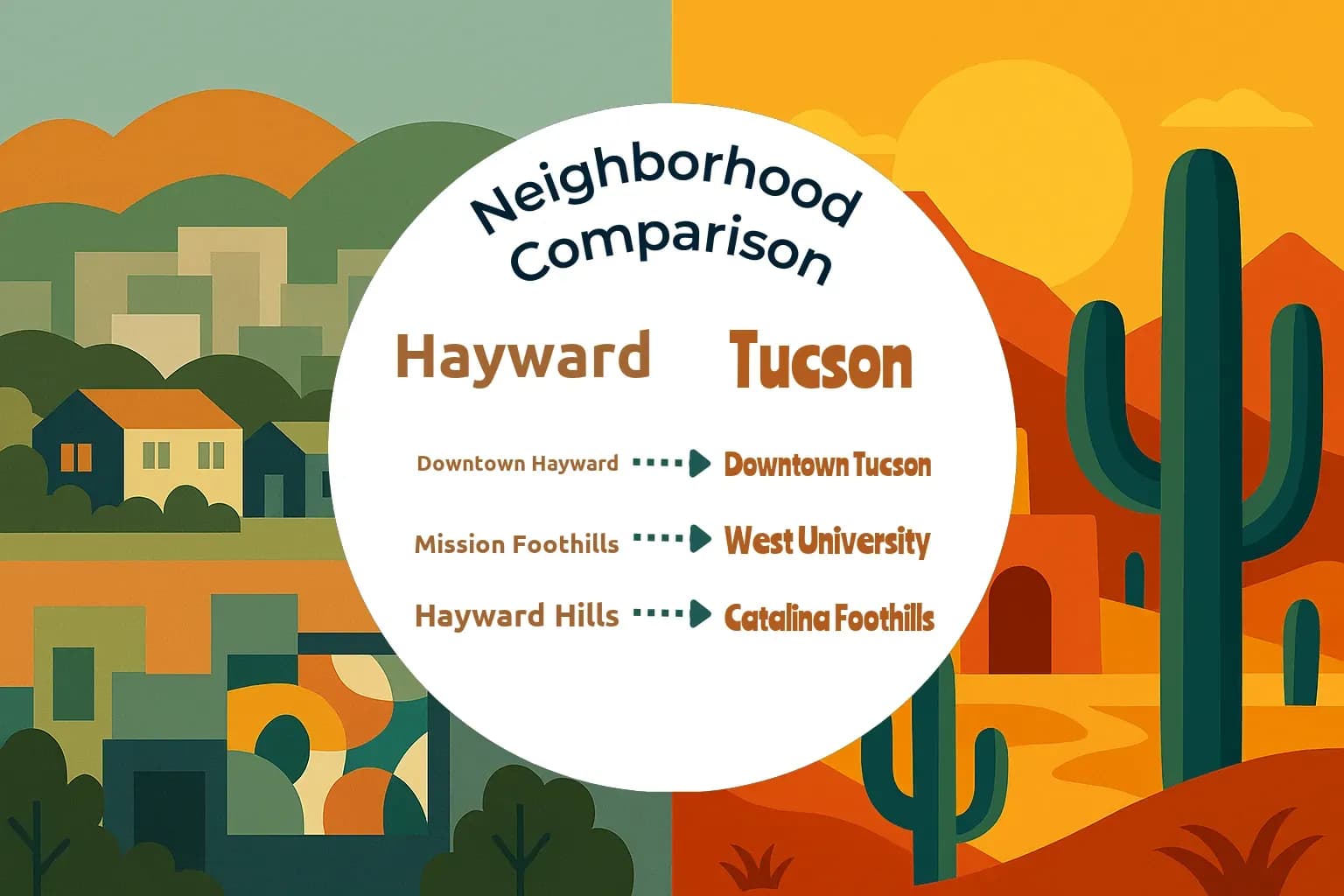 Hayward vs Tucson Neighborhood Comparison