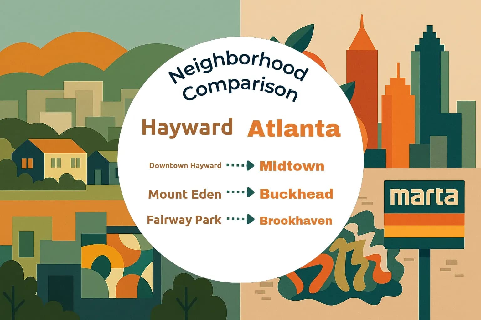 Hayward vs Atlanta Neighborhood Comparison