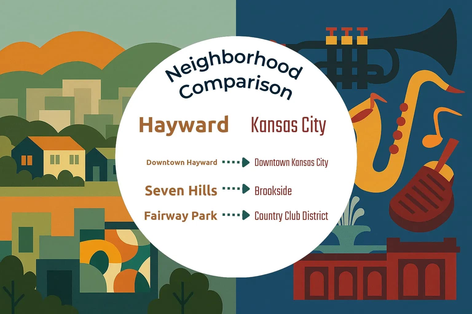 Hayward vs Kansas City Neighborhood Comparison