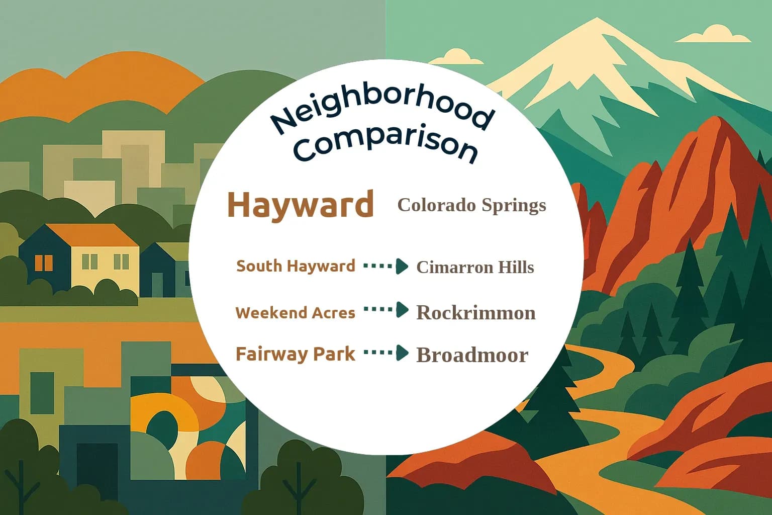 Hayward vs Colorado Springs Neighborhood Comparison