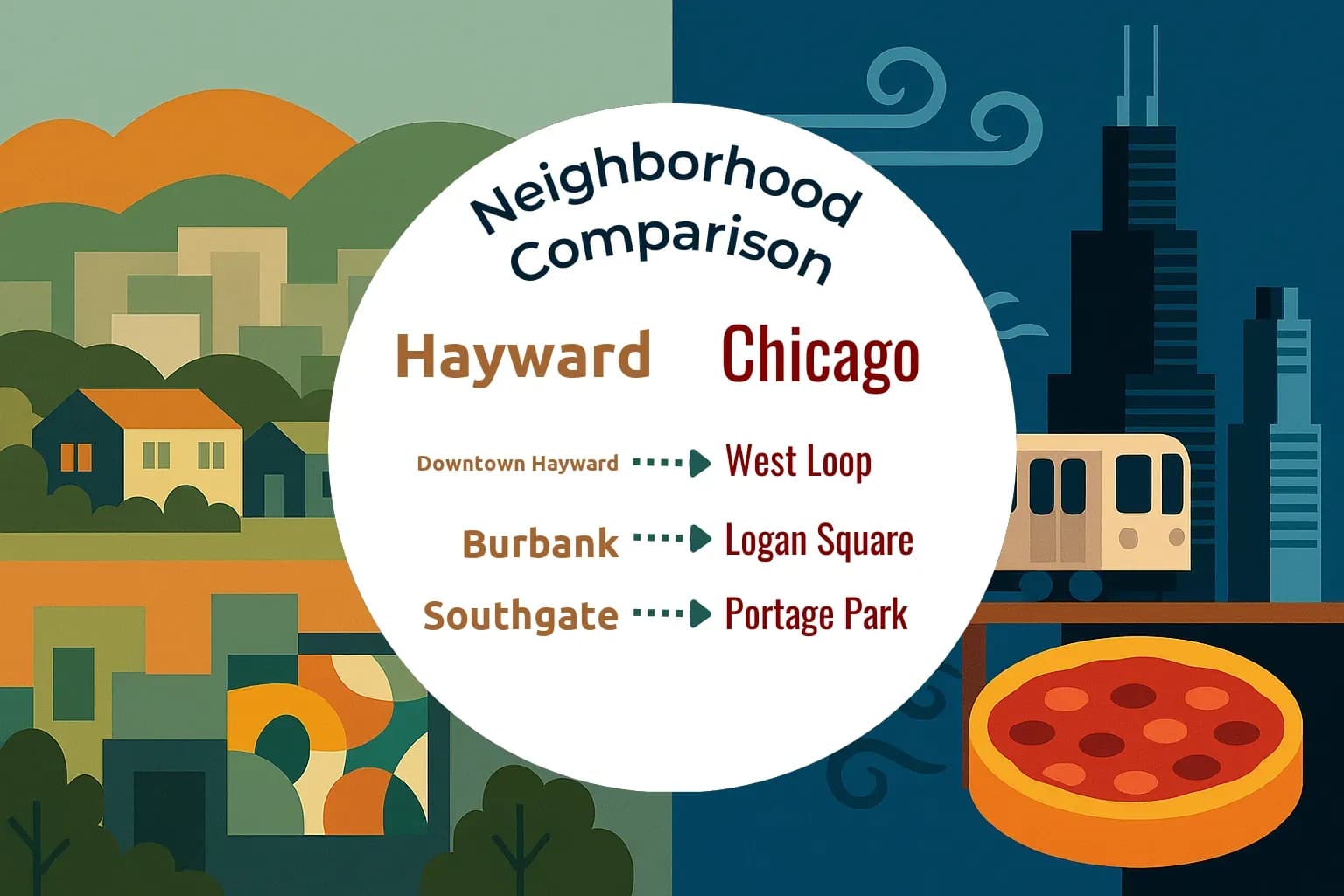 Hayward vs Chicago Neighborhood Comparison