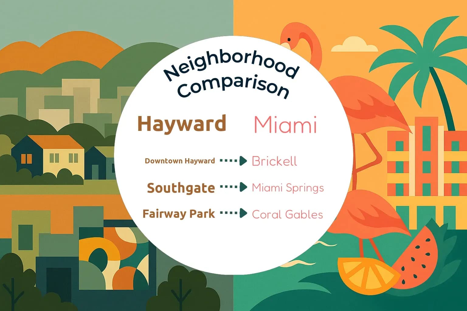 Hayward vs Miami Neighborhood Comparison