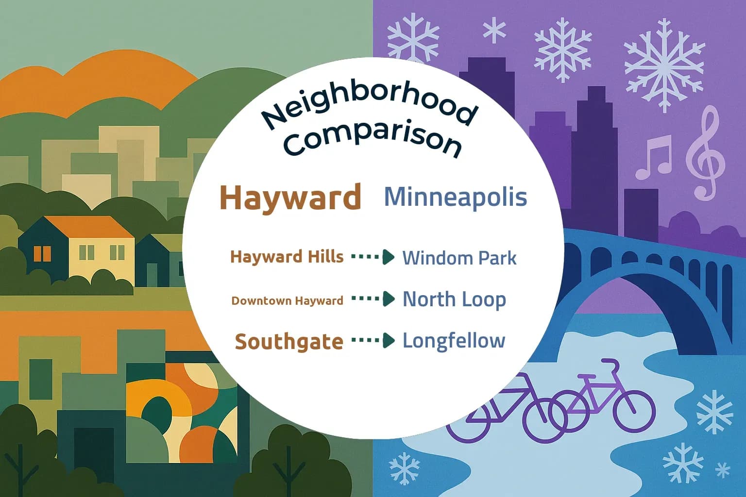 Hayward vs Minneapolis Neighborhood Comparison