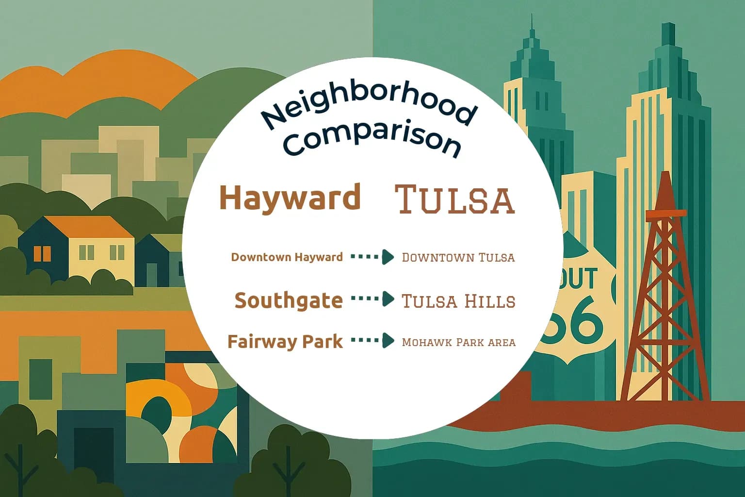 Hayward vs Tulsa Neighborhood Comparison