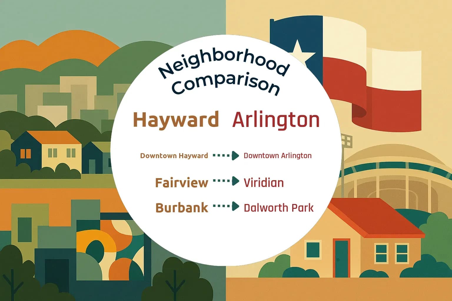 Hayward vs Arlington Neighborhood Comparison
