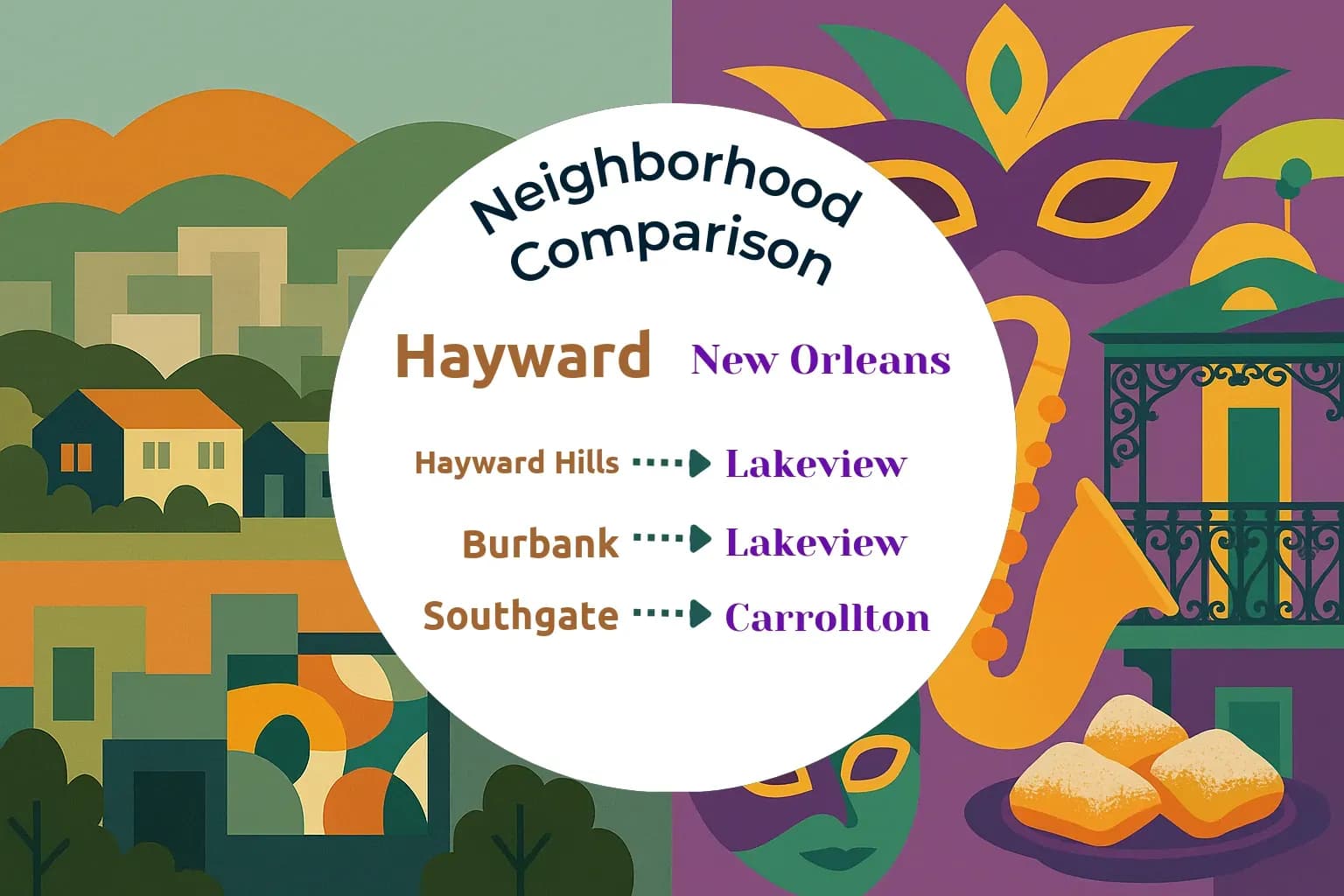Hayward vs New Orleans Neighborhood Comparison