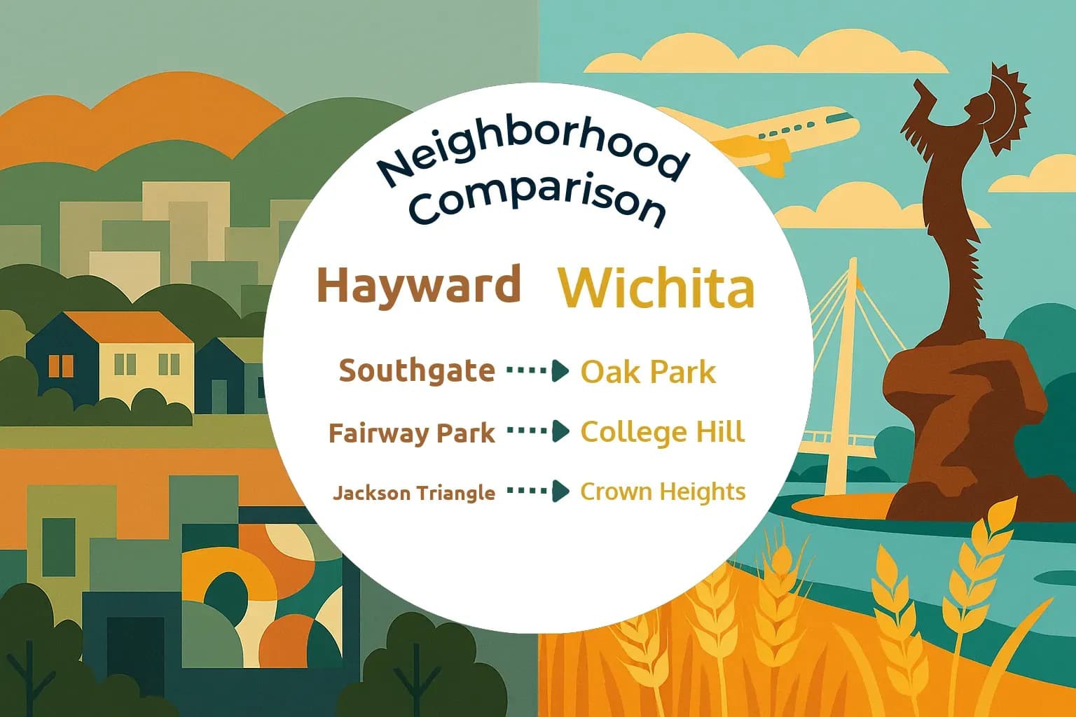 Hayward vs Wichita Neighborhood Comparison