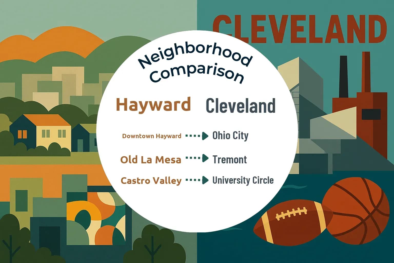 Hayward vs Cleveland Neighborhood Comparison