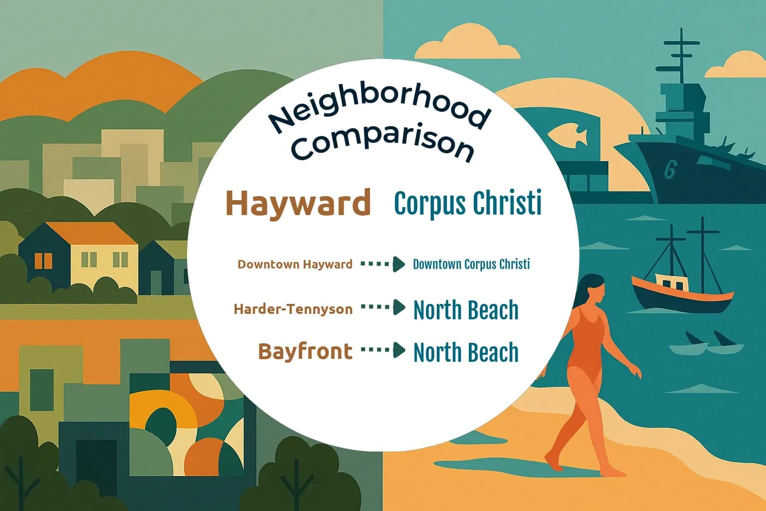 Hayward vs Corpus Christi Neighborhood Comparison