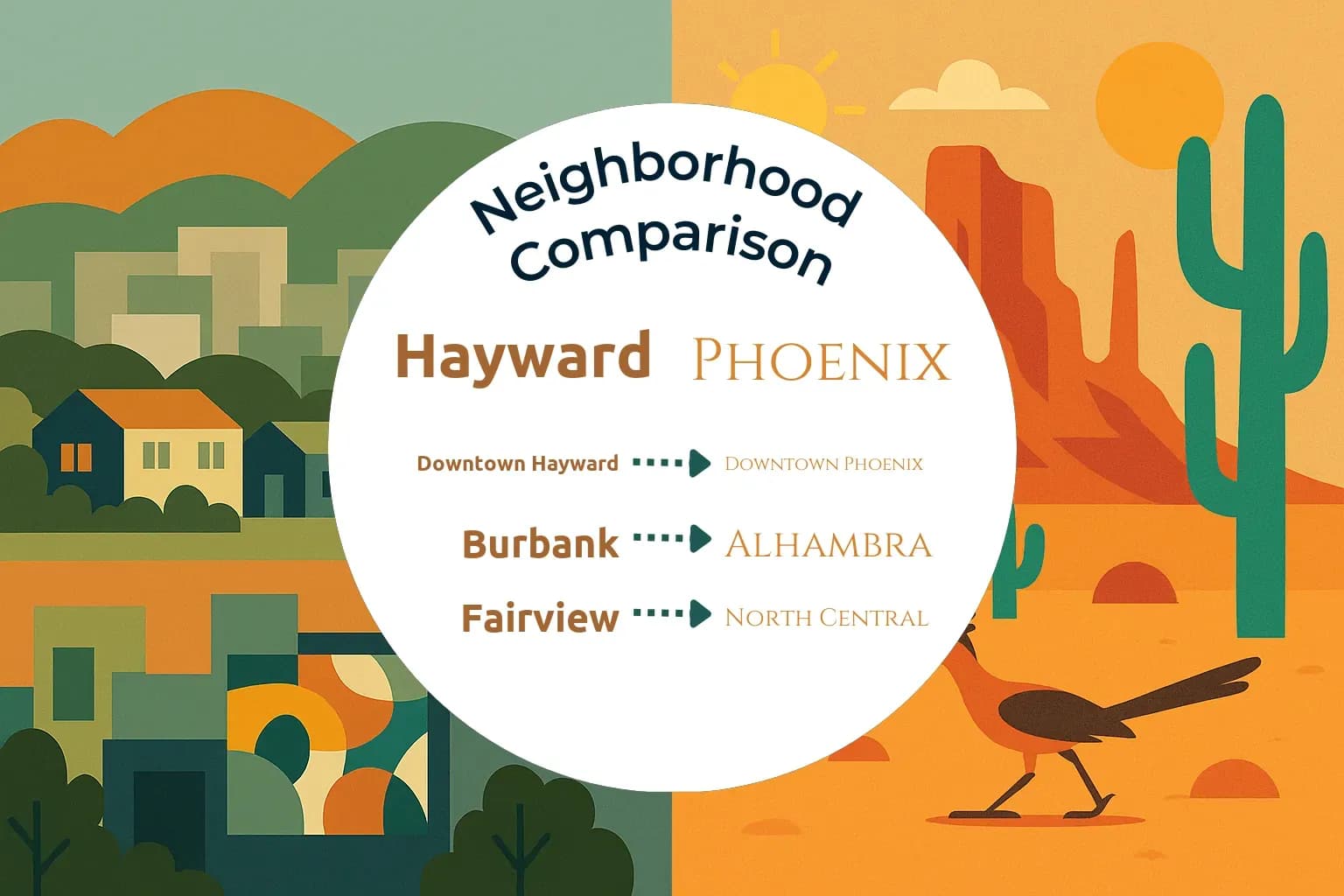 Hayward vs Phoenix Neighborhood Comparison