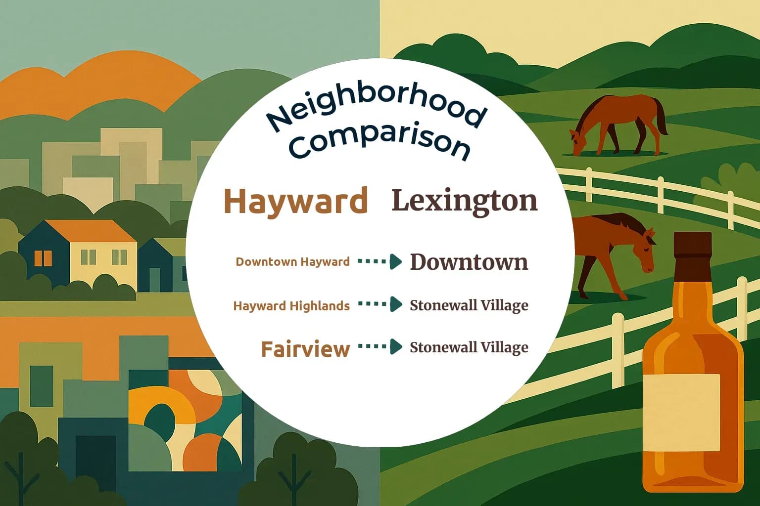 Hayward vs Lexington Neighborhood Comparison