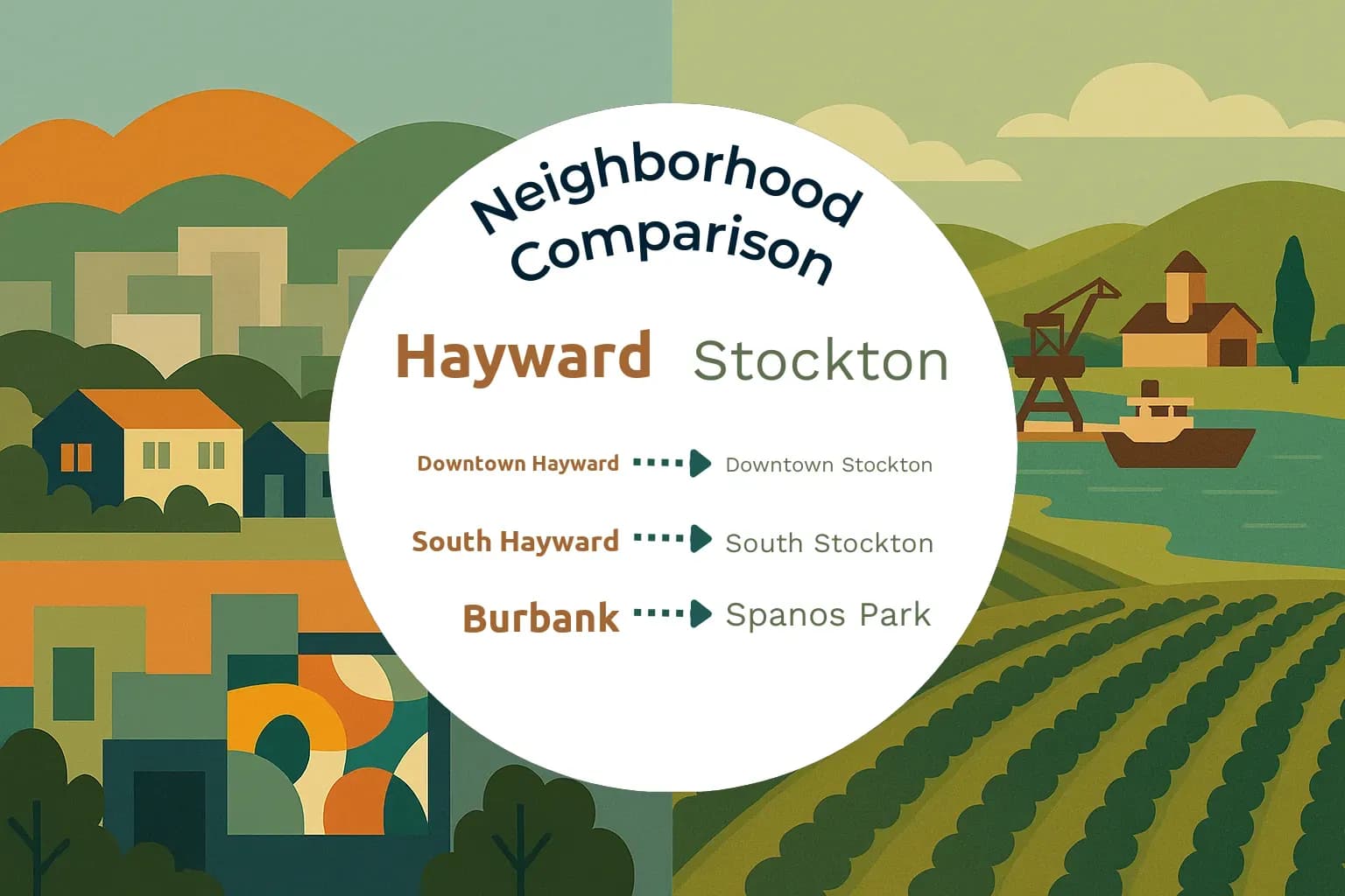 Hayward vs Stockton Neighborhood Comparison