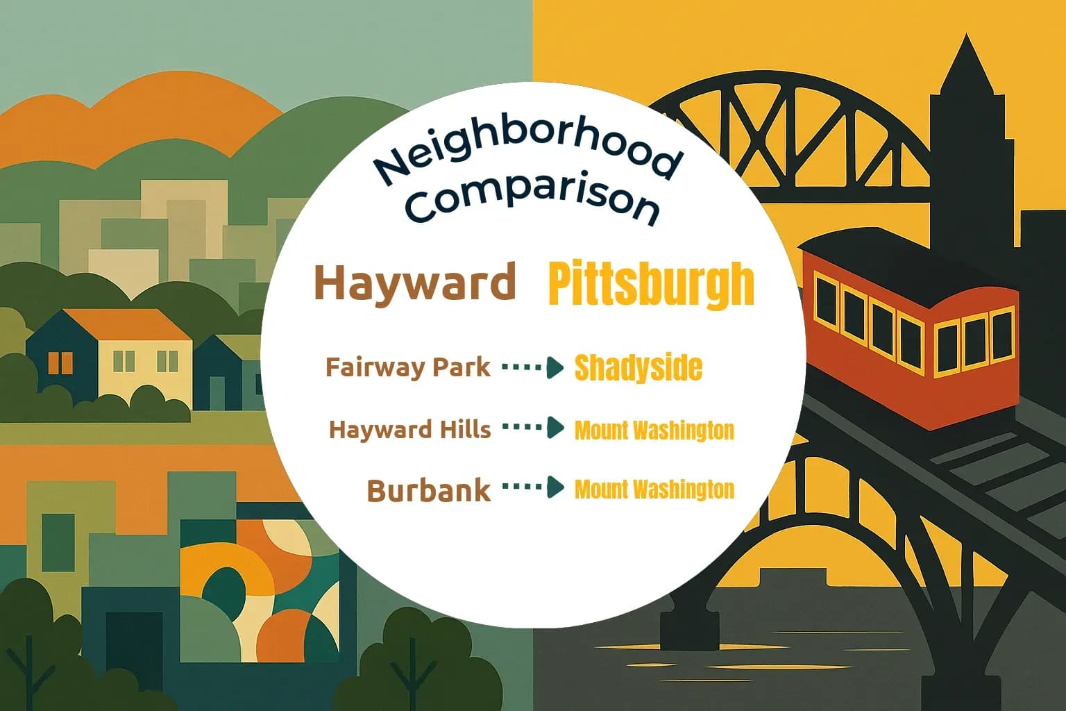 Hayward vs Pittsburgh Neighborhood Comparison