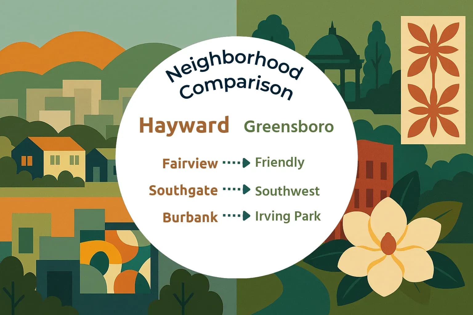Hayward vs Greensboro Neighborhood Comparison