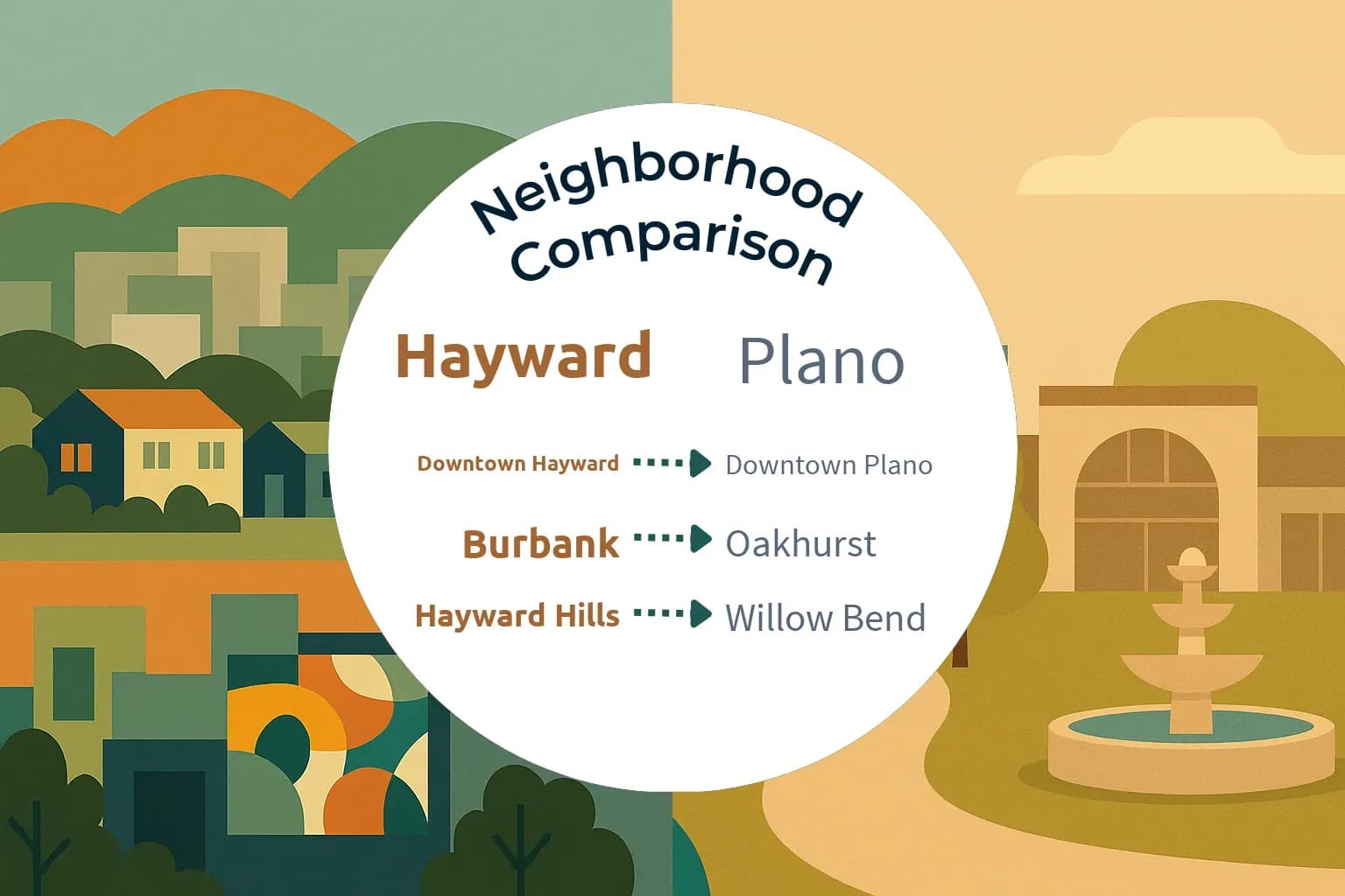 Hayward vs Plano Neighborhood Comparison