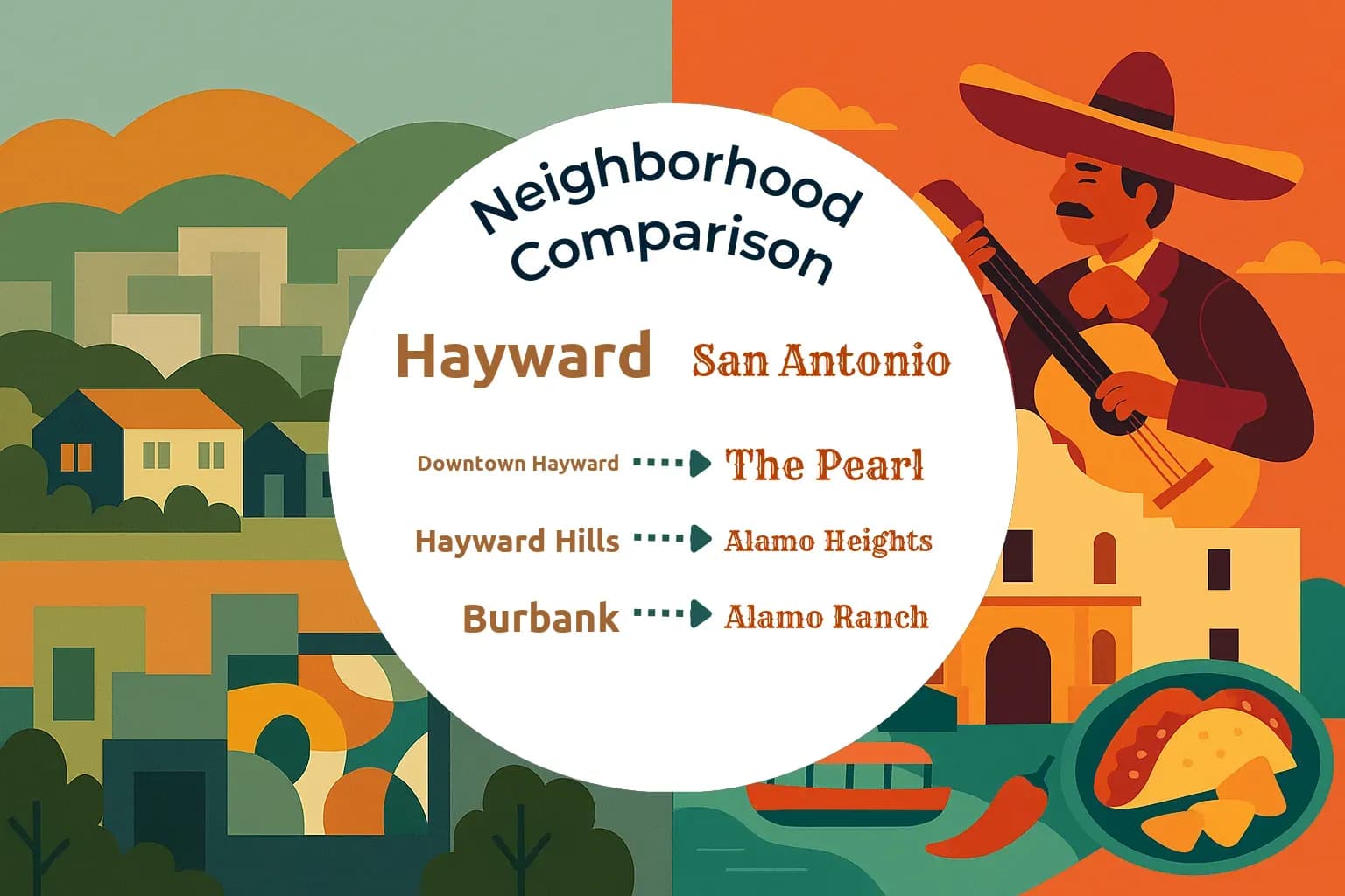 Hayward vs San Antonio Neighborhood Comparison