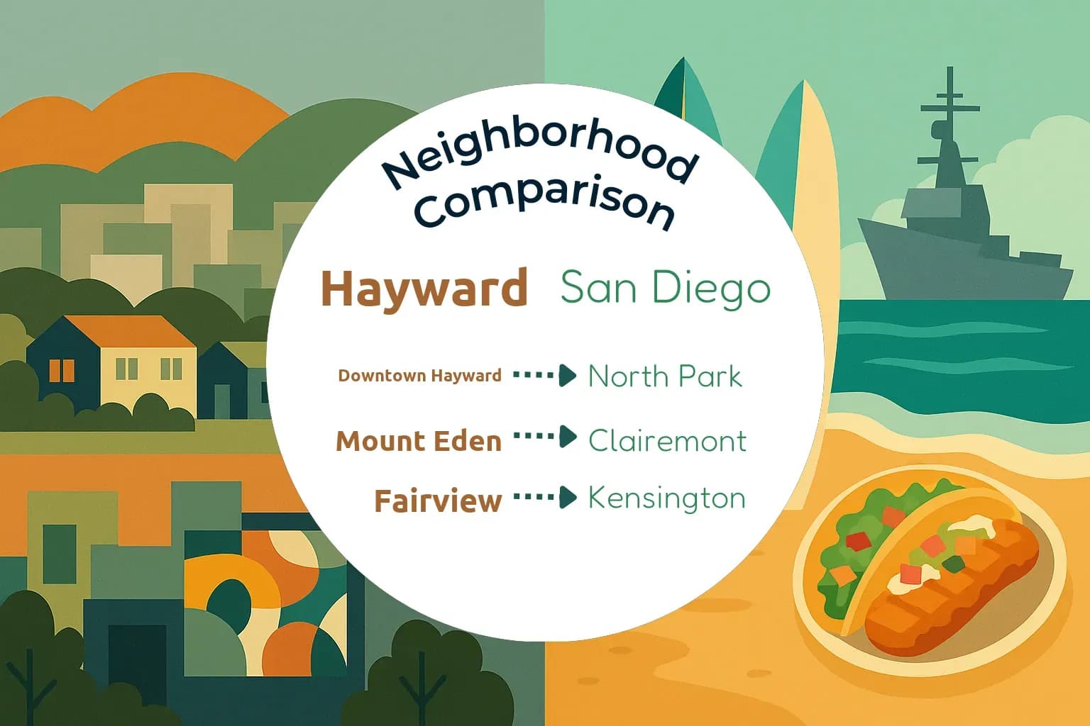 Hayward vs San Diego Neighborhood Comparison