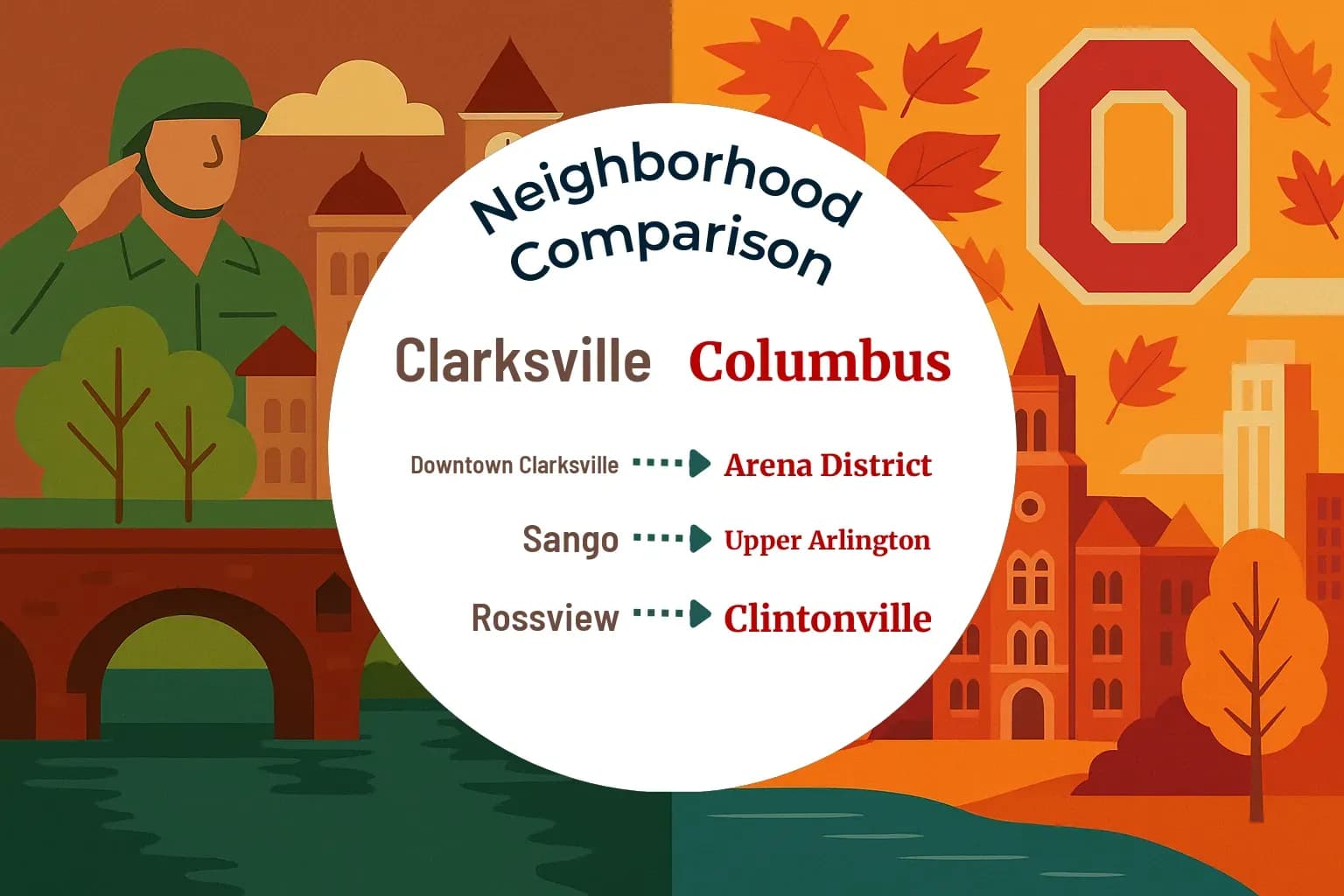 Clarksville vs Columbus Neighborhood Comparison