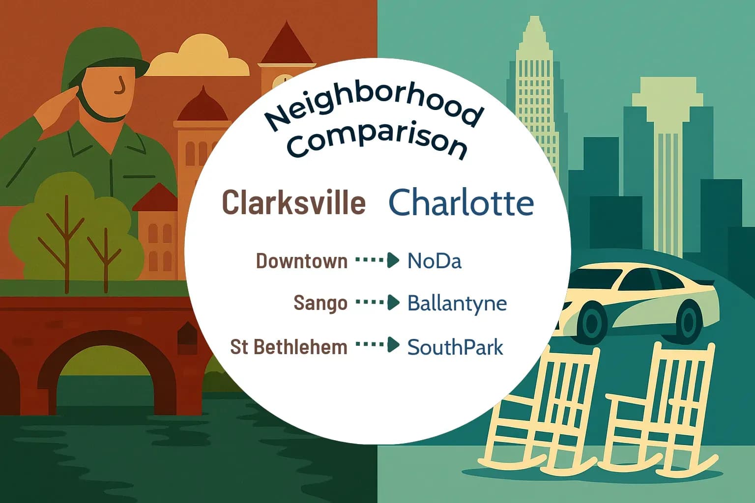 Clarksville vs Charlotte Neighborhood Comparison