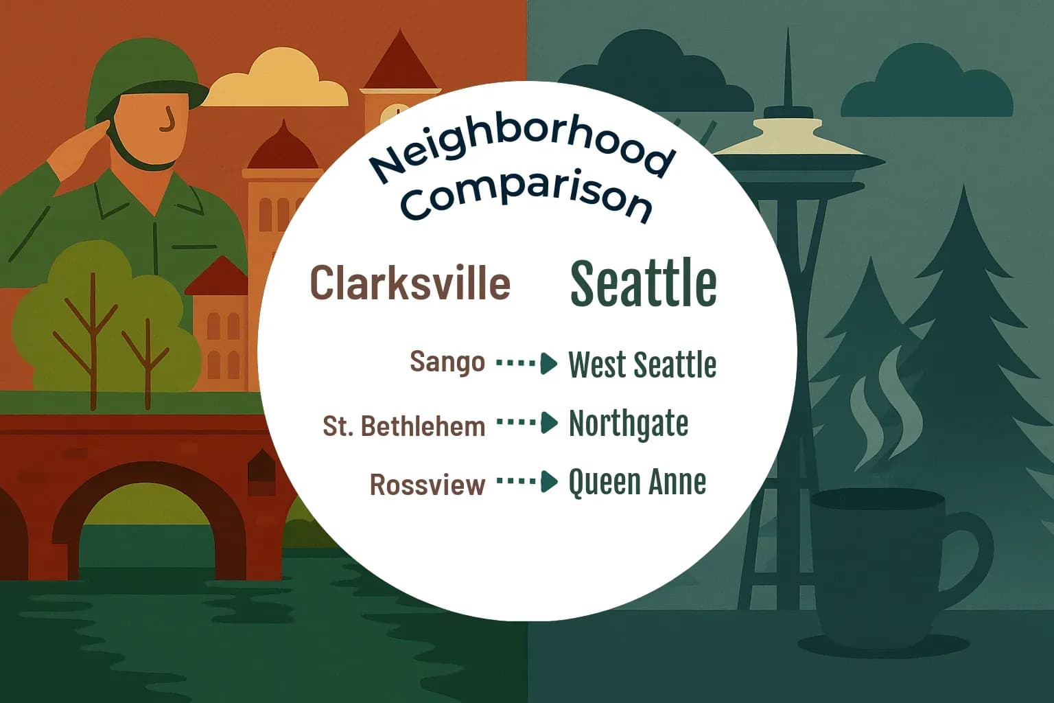Clarksville vs Seattle Neighborhood Comparison