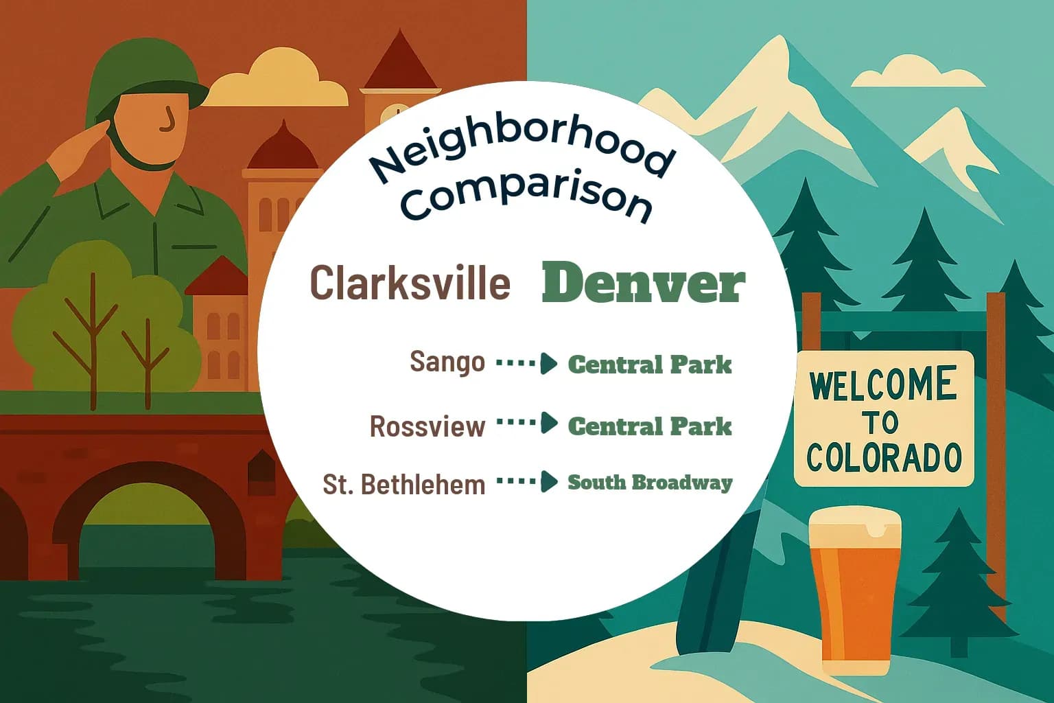 Clarksville vs Denver Neighborhood Comparison