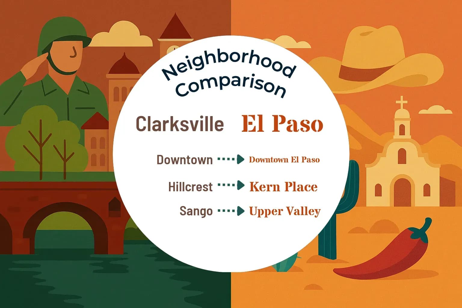 Clarksville vs El Paso Neighborhood Comparison