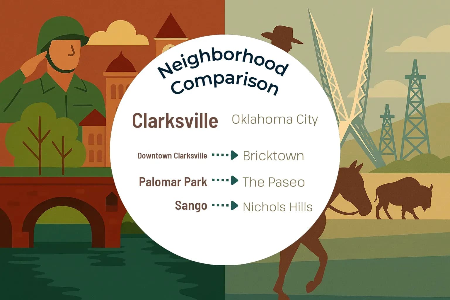 Clarksville vs Oklahoma City Neighborhood Comparison