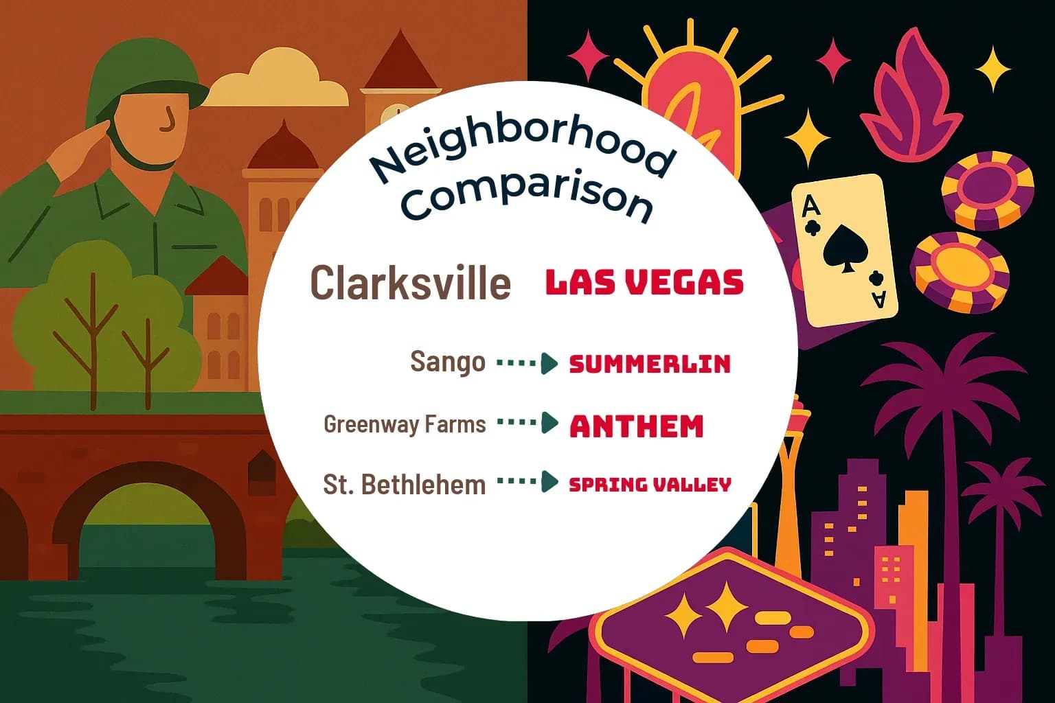Clarksville vs Las Vegas Neighborhood Comparison