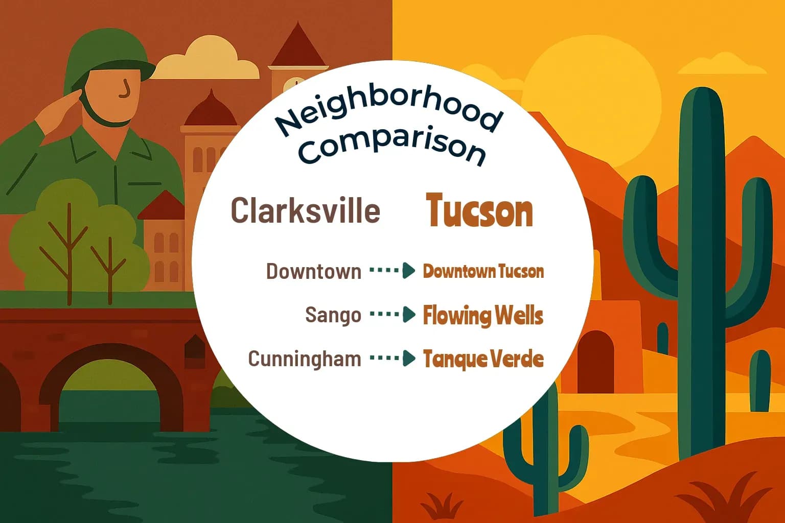 Clarksville vs Tucson Neighborhood Comparison