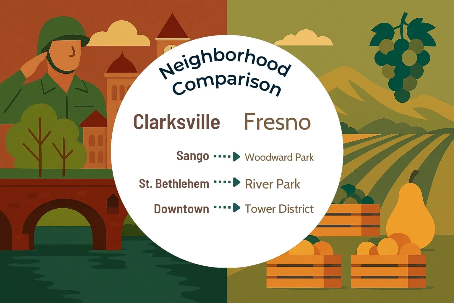 Clarksville vs Fresno Neighborhood Comparison
