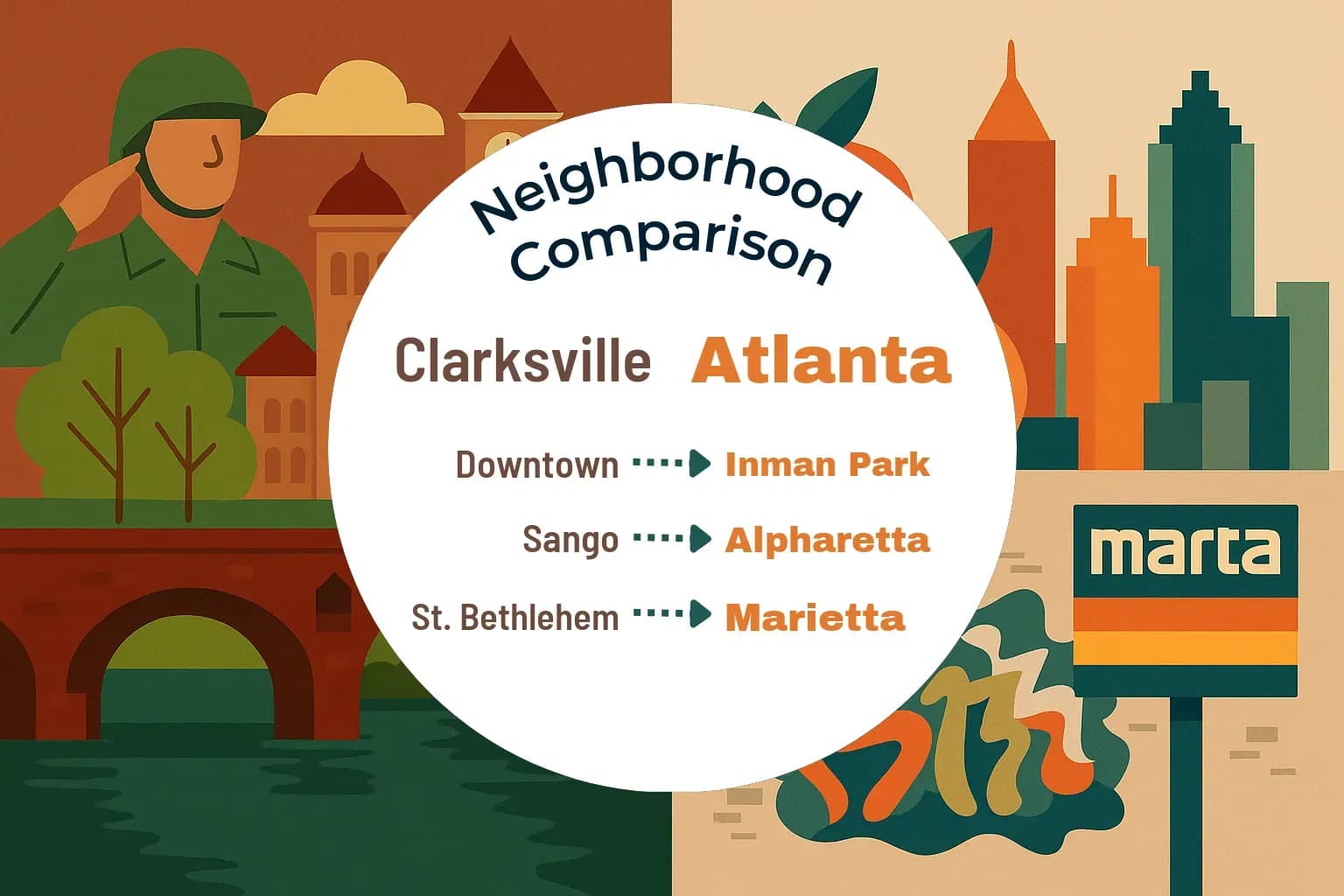 Clarksville vs Atlanta Neighborhood Comparison