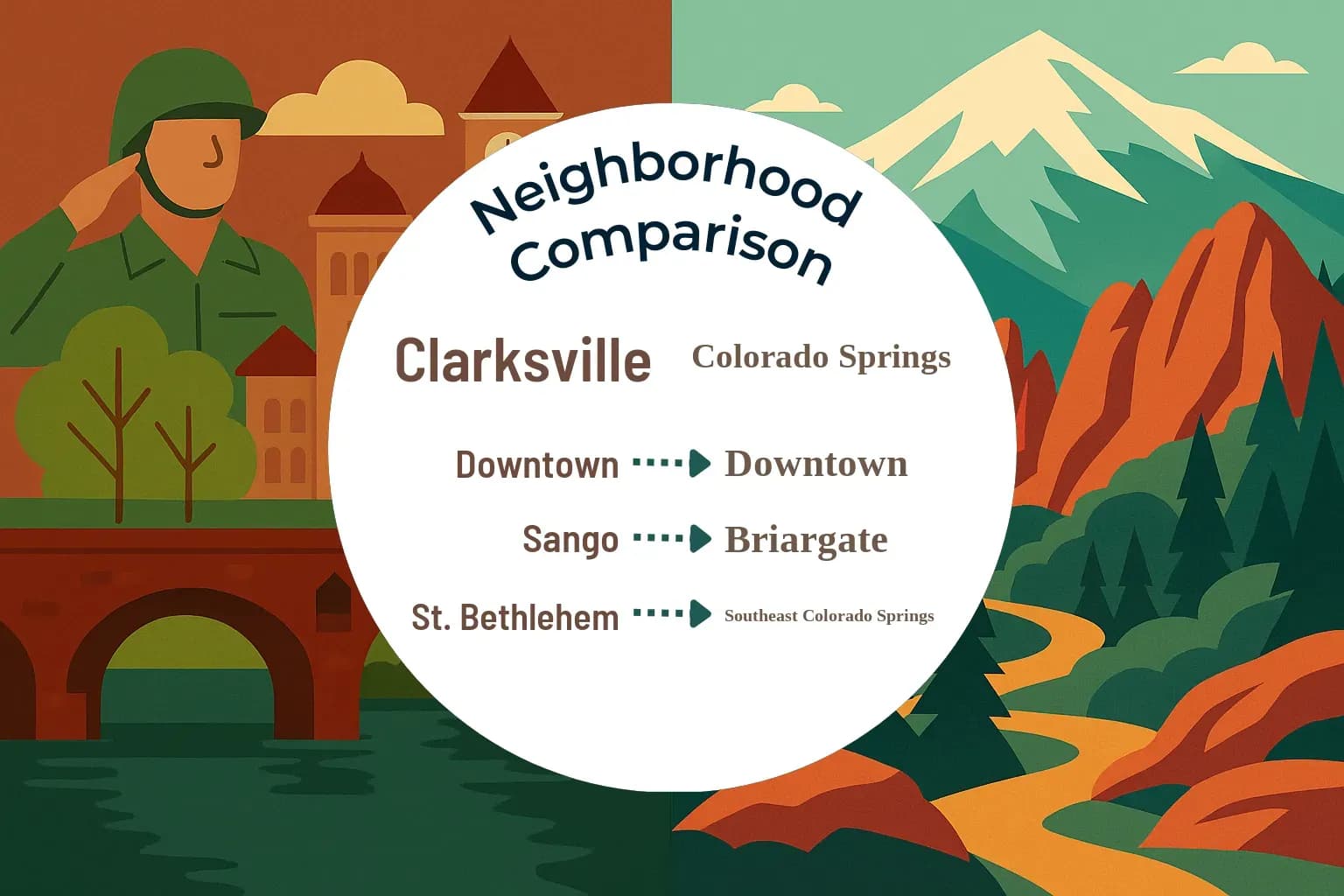 Clarksville vs Colorado Springs Neighborhood Comparison