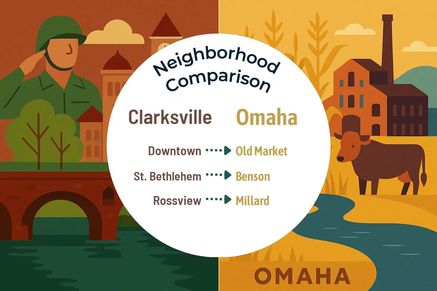 Clarksville vs Omaha Neighborhood Comparison